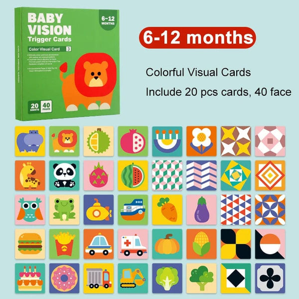 Planet Gates 6-12 months Baby Visual Stimulation Cards Montessori High Contrast Flash Card Infant Gift For Children Cognition Toy