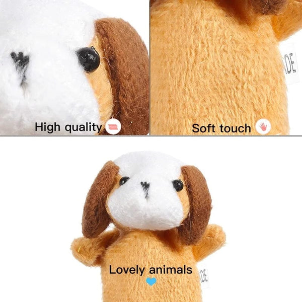 Planet Gates 6-12Pcs Baby Plush Toy Cartoon Animal Family Finger Puppet Role Play Tell Story Cloth Doll Educational Toys For Children Kids