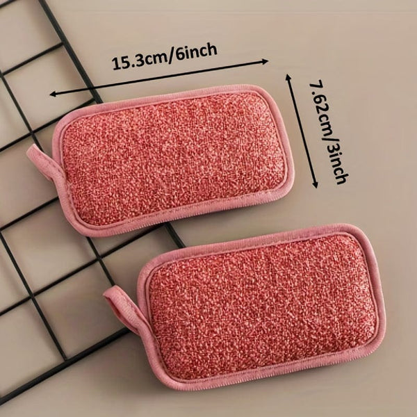 Planet Gates 6/12pcs Dish Cloths Sponge With Hanging Loop, Multi Purpose Cleaning Sponge For Tableware, Dishwashing Towels, Double Sided Cleaning Sponge, Scrubbing Magic Sponge, Scouring Pads, Cleaning Tools, Kitchen Accessories