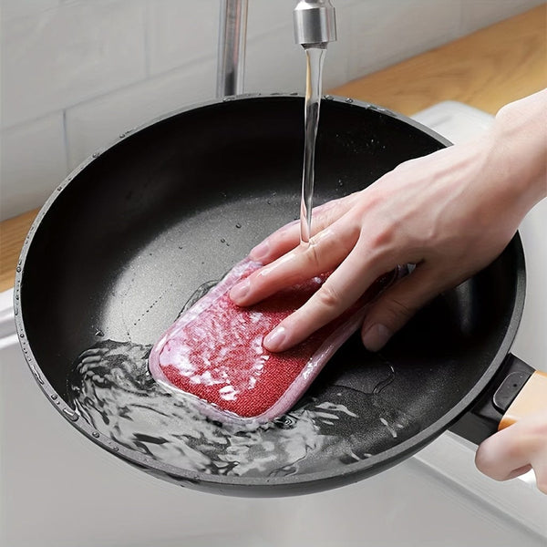 Planet Gates 6/12pcs Dish Cloths Sponge With Hanging Loop, Multi Purpose Cleaning Sponge For Tableware, Dishwashing Towels, Double Sided Cleaning Sponge, Scrubbing Magic Sponge, Scouring Pads, Cleaning Tools, Kitchen Accessories