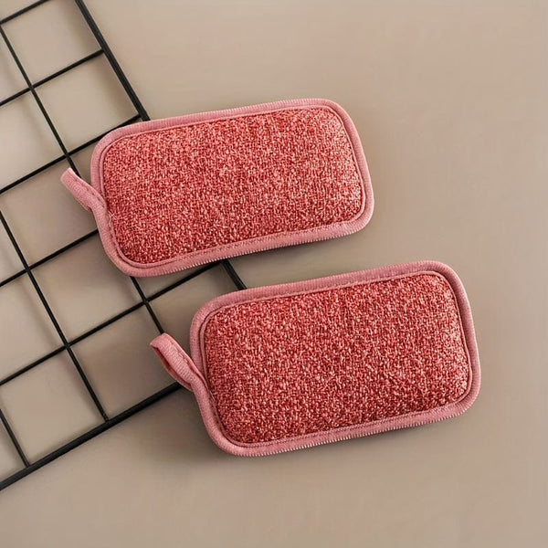 Planet Gates 6/12pcs Dish Cloths Sponge With Hanging Loop, Multi Purpose Cleaning Sponge For Tableware, Dishwashing Towels, Double Sided Cleaning Sponge, Scrubbing Magic Sponge, Scouring Pads, Cleaning Tools, Kitchen Accessories
