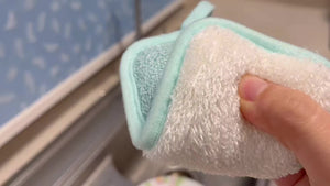 Planet Gates 6/12pcs Dish Cloths Sponge With Hanging Loop, Multi Purpose Cleaning Sponge For Tableware, Dishwashing Towels, Double Sided Cleaning Sponge, Scrubbing Magic Sponge, Scouring Pads, Cleaning Tools, Kitchen Accessories