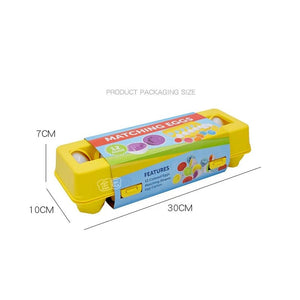 Planet Gates 6/12PCS Montessori Smart Eggs In Cup Education Early Learning Geometric Shape Math Alphabet Puzzle Sorter Game Baby Toy Children