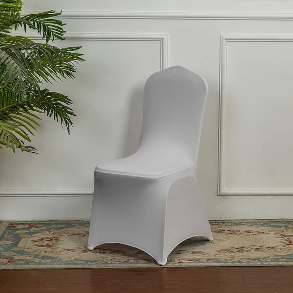 Planet Gates 6/12pcs Spandex Restaurant Banquet Chair Cover Suitable For Living Room And Dining Room Universal Elastic Chair Slipcover Chair Protector Suitable For Weddings, Banquets, Birthdays, And Parties (White, Black)