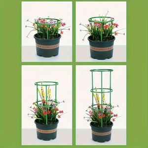 Planet Gates 6/18/30pcs Plant Support Stake, Plant Support Ring With Twist Strap, Flower Holder Bracket Splicable Flower Bracket Support Ring Support Rod Indoor Plant Flower Holder Balcony Chandelier Climbing Rattan Rack Pot