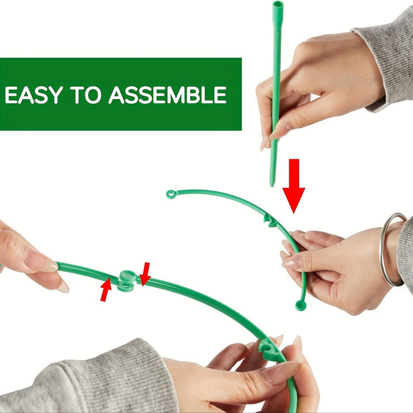 Planet Gates 6/18/30pcs Plant Support Stake, Plant Support Ring With Twist Strap, Flower Holder Bracket Splicable Flower Bracket Support Ring Support Rod Indoor Plant Flower Holder Balcony Chandelier Climbing Rattan Rack Pot