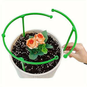 Planet Gates 6/18/30pcs Plant Support Stake, Plant Support Ring With Twist Strap, Flower Holder Bracket Splicable Flower Bracket Support Ring Support Rod Indoor Plant Flower Holder Balcony Chandelier Climbing Rattan Rack Pot