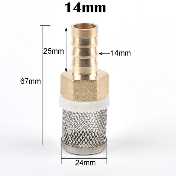 Planet Gates 6-19mm Stainless Steel Mesh Filter 1/2" Female Inch Garden Irrigation Pump Protection Hose Water Cleaning Mesh Brass Filter
