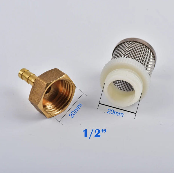 Planet Gates 6-19mm Stainless Steel Mesh Filter 1/2" Female Inch Garden Irrigation Pump Protection Hose Water Cleaning Mesh Brass Filter