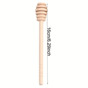 Planet Gates 6.3in(16cm) 1pc Natural Honey Stick - 8cm/10cm Wooden Stirring Stick For Coffee, Milk Tea, Jam, And More - Durable