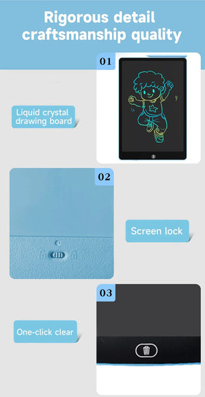 Planet Gates 6.5/8.5/10/12 inch LCD Writing Tablet Drawing Board Montessori Educational Toys for Children Drawing Toys for Kids Boys Gifts