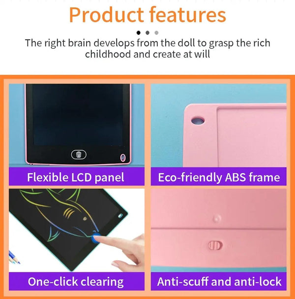 Planet Gates 6.5/8.5/10/12 inch LCD Writing Tablet Drawing Board Montessori Educational Toys for Children Drawing Toys for Kids Boys Gifts