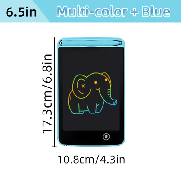Planet Gates 6.5 inch Blue 6.5/8.5/10/12 inch LCD Writing Tablet Drawing Board Montessori Educational Toys for Children Drawing Toys for Kids Boys Gifts