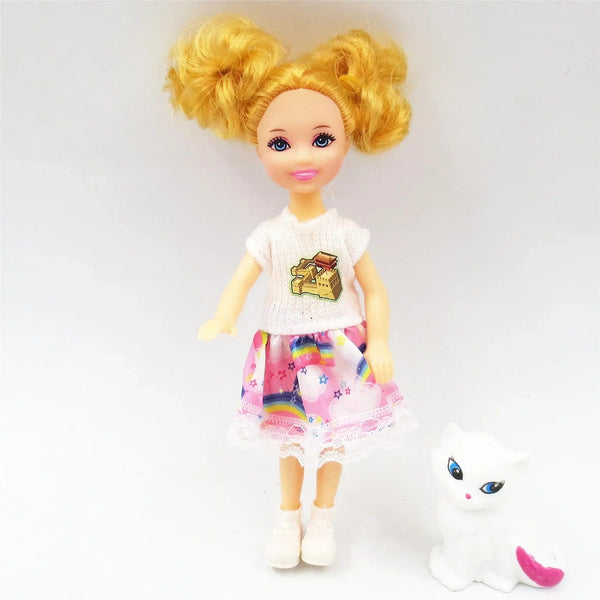 Planet Gates 6 5 Inch Mini Kelly Doll Accessories Fashion Chelsea Doll Clothes Party Grown Outfits Kids Girls Toys for Children Birthday Gift