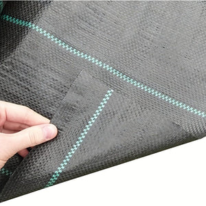 Planet Gates 6.56x6.56ft 1 Roll Agricultural Weed Control Mulch, Black Plastic Weed Barrier Mat, Ground Cover 6.56×6.56 Ft