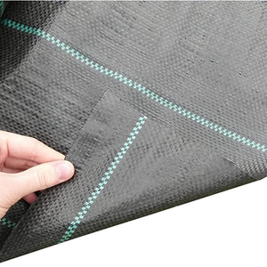 Planet Gates 6.56x6.56ft 1 Roll Agricultural Weed Control Mulch, Black Plastic Weed Barrier Mat, Ground Cover 6.56×6.56 Ft