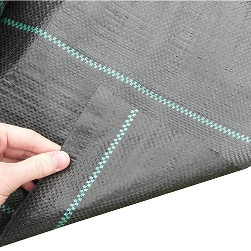 Planet Gates 6.56x6.56ft 1 Roll Agricultural Weed Control Mulch, Black Plastic Weed Barrier Mat, Ground Cover 6.56×6.56 Ft