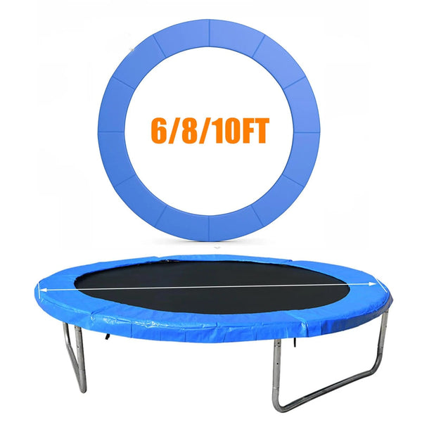 Planet Gates 6/8/10 Feet Trampoline Protection Mat Trampoline Safety Pad Round Spring Water-Resistant Protective Cover Home Sport Accessories