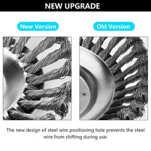 Planet Gates 6/8 Inch Upgrade Weed Brush Cutter Head Lawn Mower Universal Grass Trimmer Head Steel Wire Wheel Brush Disc Garden Trimmer Heads