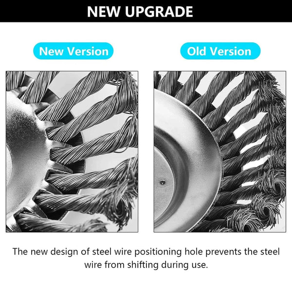 Planet Gates 6/8 Inch Upgrade Weed Brush Cutter Head Lawn Mower Universal Grass Trimmer Head Steel Wire Wheel Brush Disc Garden Trimmer Heads