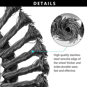 Planet Gates 6/8 Inch Upgrade Weed Brush Cutter Head Lawn Mower Universal Grass Trimmer Head Steel Wire Wheel Brush Disc Garden Trimmer Heads