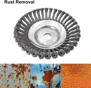 Planet Gates 6/8 Inch Upgrade Weed Brush Cutter Head Lawn Mower Universal Grass Trimmer Head Steel Wire Wheel Brush Disc Garden Trimmer Heads