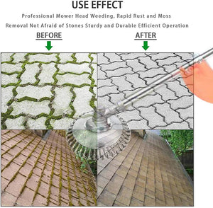 Planet Gates 6/8 Inch Upgrade Weed Brush Cutter Head Lawn Mower Universal Grass Trimmer Head Steel Wire Wheel Brush Disc Garden Trimmer Heads