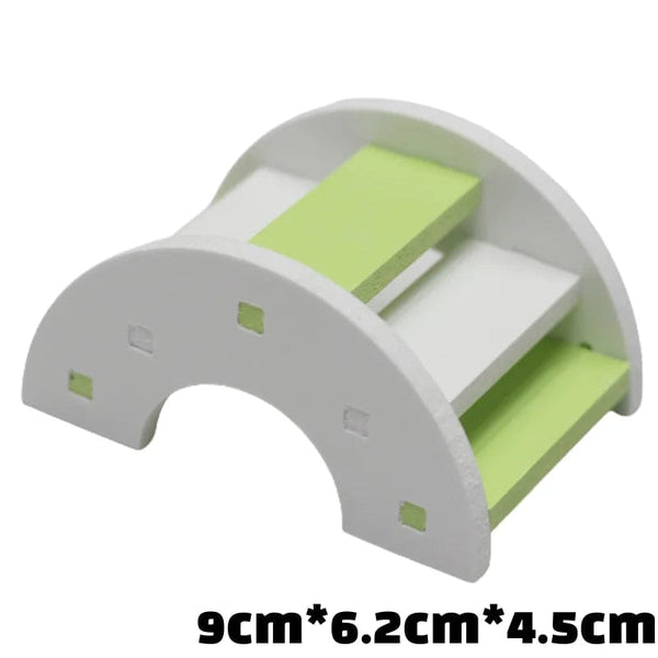 Planet Gates 6-A Pet Hamster Toys Wooden Rainbow Bridge Seesaw Swing Toys Small Animal Activity Climb Toy DIY Hamster Cage Accessories