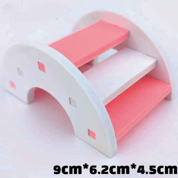 Planet Gates 6-A Pet Hamster Toys Wooden Rainbow Bridge Seesaw Swing Toys Small Animal Activity Climb Toy DIY Hamster Cage Accessories