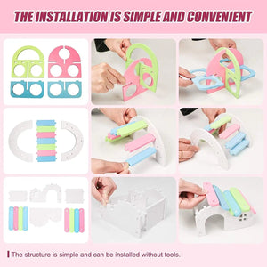 Planet Gates 6-A Pet Hamster Toys Wooden Rainbow Bridge Seesaw Swing Toys Small Animal Activity Climb Toy DIY Hamster Cage Accessories