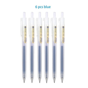 Planet Gates 6 blue 3/6/10Pcs Gel Pens Set Black/red/blue Ballpoint for writing 0.5mm Refills Office Accessories School Supplies Stationery