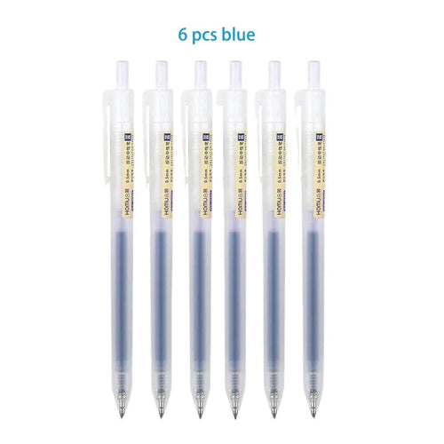 Planet Gates 6 blue 3/6/10Pcs Gel Pens Set Black/red/blue Ballpoint for writing 0.5mm Refills Office Accessories School Supplies Stationery