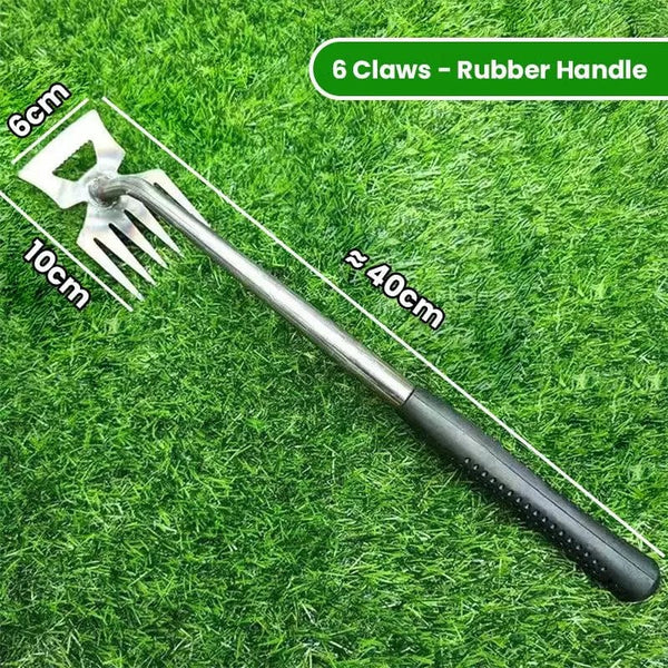 Planet Gates 6 Claws Rubber Han 2 IN 1 Manual Weed Remover Tool Grass Rooting Loose Soil Hand Weeding Removal Puller Garden Shovel Gardening Tool Dropshipping
