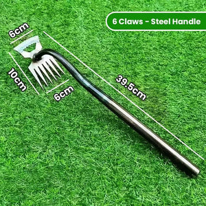 Planet Gates 6 Claws Steel Hand 2 IN 1 Manual Weed Remover Tool Grass Rooting Loose Soil Hand Weeding Removal Puller Garden Shovel Gardening Tool Dropshipping