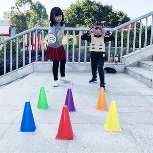 Planet Gates 6 Cones 10 Hoop Children's Fun Ring Throwing Game Outdoor Throwing Plastic Circle Parent-child Interactive Competition Kids Sense Training