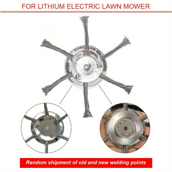 Planet Gates [6 Heads] Steel Wire Trimming Head 1pc Steel Wire Grass Trimmer Heads Rounded Edge Weed Trimmer, Cutting Electric Weedeater, Lightweight Grass Trimmer Edger Lawn Tool For Yard And Garden (3/6 Cutter Heads)