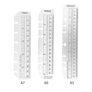 Planet Gates 6 Hole A5 A6 A7 Bookmark Straight Ruler Children Math Drafting Drawing Ruler Clear Flexible Dividing Ruler