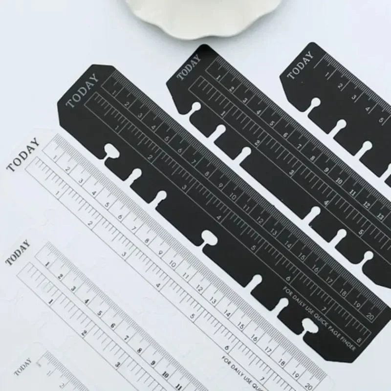 Planet Gates 6 Hole A5 A6 A7 Bookmark Straight Ruler Children Math Drafting Drawing Ruler Clear Flexible Dividing Ruler