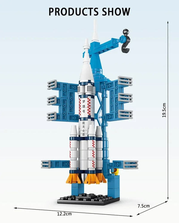 Planet Gates 6 in 1 Kids Bricks Toys Vehicle Shapes Aviation Spaceport Model Building Blocks Construction Baby Intelligence Development Gift