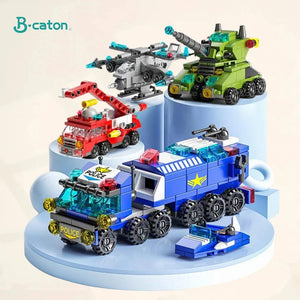 Planet Gates 6 in 1 Kids Bricks Toys Vehicle Shapes Aviation Spaceport Model Building Blocks Construction Baby Intelligence Development Gift