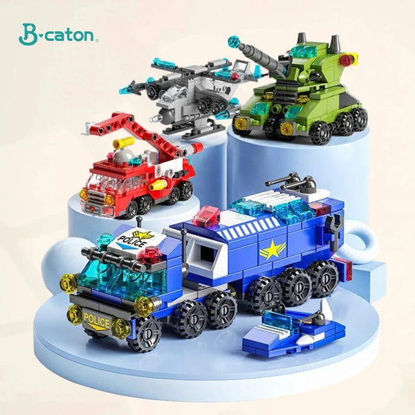 Planet Gates 6 in 1 Kids Bricks Toys Vehicle Shapes Aviation Spaceport Model Building Blocks Construction Baby Intelligence Development Gift