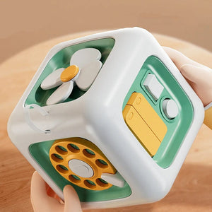 Planet Gates 6 in 1 Montessori Educational Toys Sensory Busy Board Baby Practice Skills Drawer Cube Fidget Educational Toys for Girl Boy