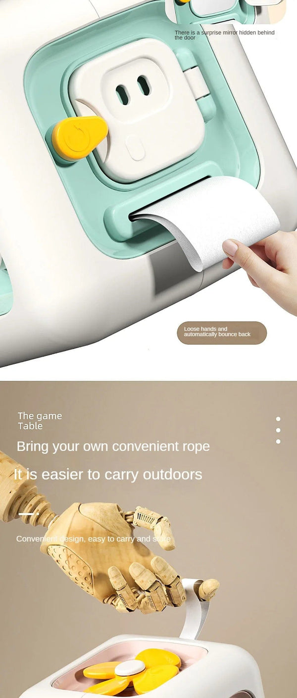 Planet Gates 6 in 1 Montessori Educational Toys Sensory Busy Board Baby Practice Skills Drawer Cube Fidget Educational Toys for Girl Boy