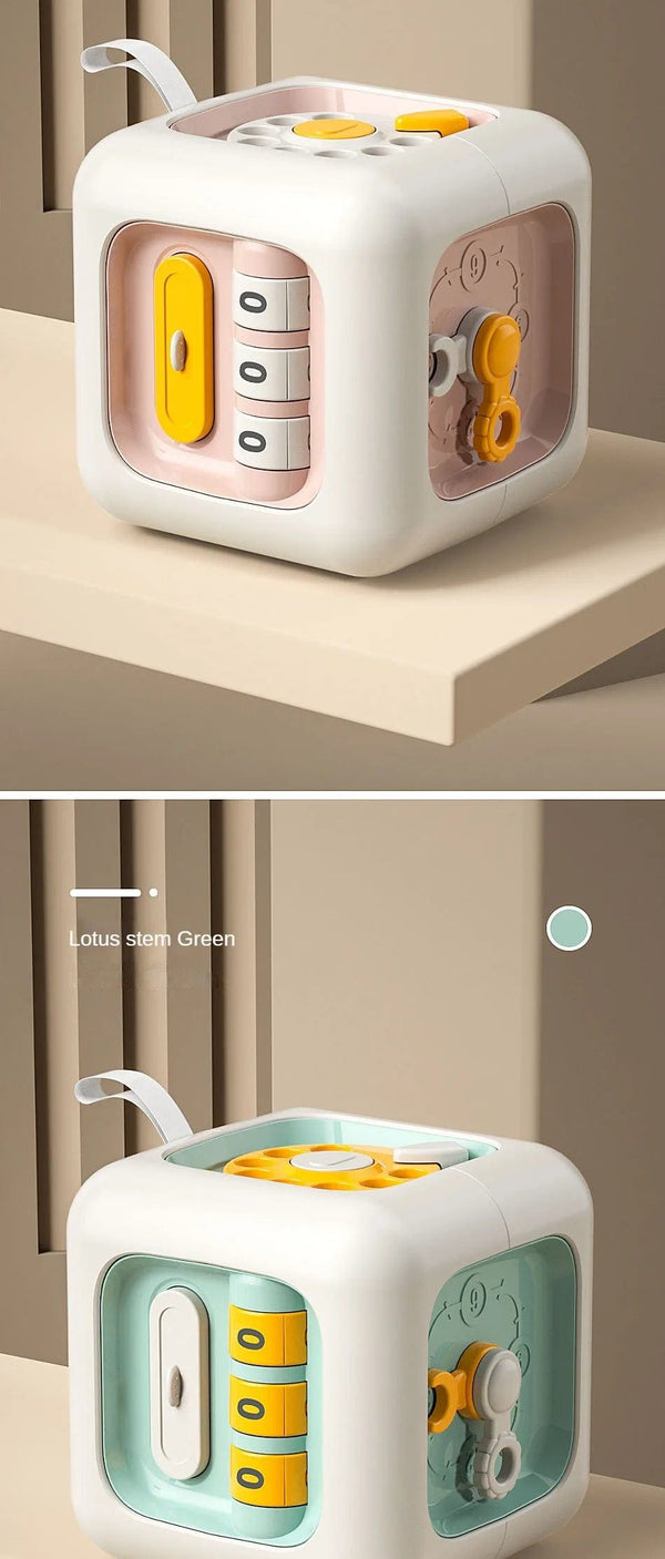 Planet Gates 6 in 1 Montessori Educational Toys Sensory Busy Board Baby Practice Skills Drawer Cube Fidget Educational Toys for Girl Boy