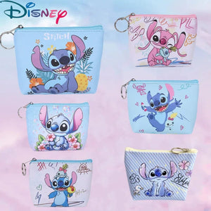 Planet Gates 6 New Disney Stitch Coin Purse Cartoon Anime Pu Key Case Coin Storage Bag Children Wallet Mini Clutch Christmare Gifts for Kids