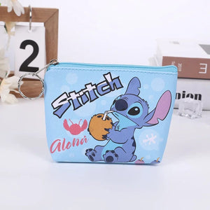 Planet Gates 6 New Disney Stitch Coin Purse Cartoon Anime Pu Key Case Coin Storage Bag Children Wallet Mini Clutch Christmare Gifts for Kids