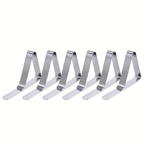 Planet Gates 6 Pack Long Tablecloth Clips 6/12/18/24/30pcs Tablecloth Clips, Heavy Duty Picnic Table Clips, Stainless Steel Table Cloth Cover Clamps, Table Cloth Holders Ideal For Restaurant Picnics Marquees Weddings Graduation Party
