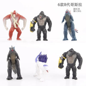 Planet Gates 6 Pcs 6 Pcs/Pack Godzilla VS King Kong 2 New Empire Action Figure New Arrival Monsters Model Gojira Ornaments Doll