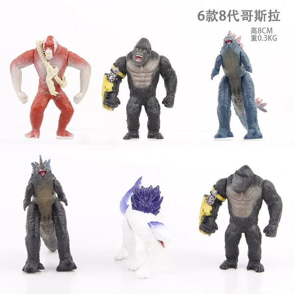 Planet Gates 6 Pcs 6 Pcs/Pack Godzilla VS King Kong 2 New Empire Action Figure New Arrival Monsters Model Gojira Ornaments Doll