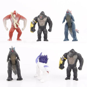Planet Gates 6 Pcs 6 Pcs/Pack Godzilla VS King Kong 2 New Empire Action Figure New Arrival Monsters Model Gojira Ornaments Doll